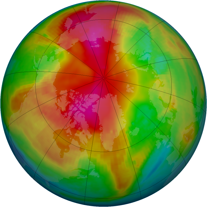 Arctic ozone map for 10 February 2001